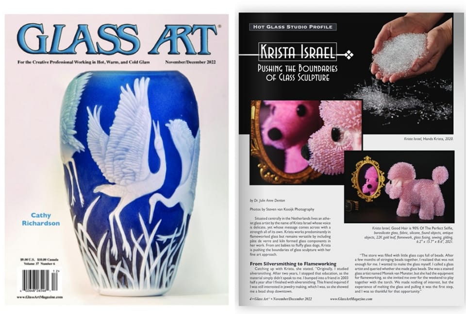 Publication Glass Art Magazine USA, #37, 2022

The latest publication of the American magazine Glass Art Magazine features a 7 page article about my work.
Glass Art Magazine - issue 37 is now available via 
www.glassartmagazine.com